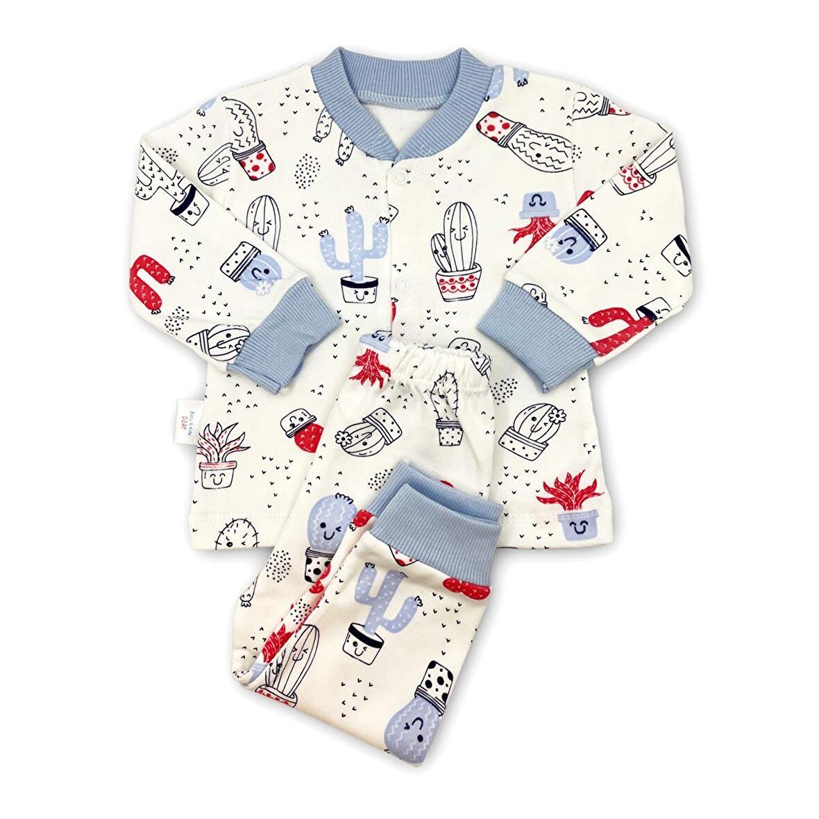 Sema Baby Sleeper Cactus Bebek Pijama Takımı 3-6 Ay - Mavi