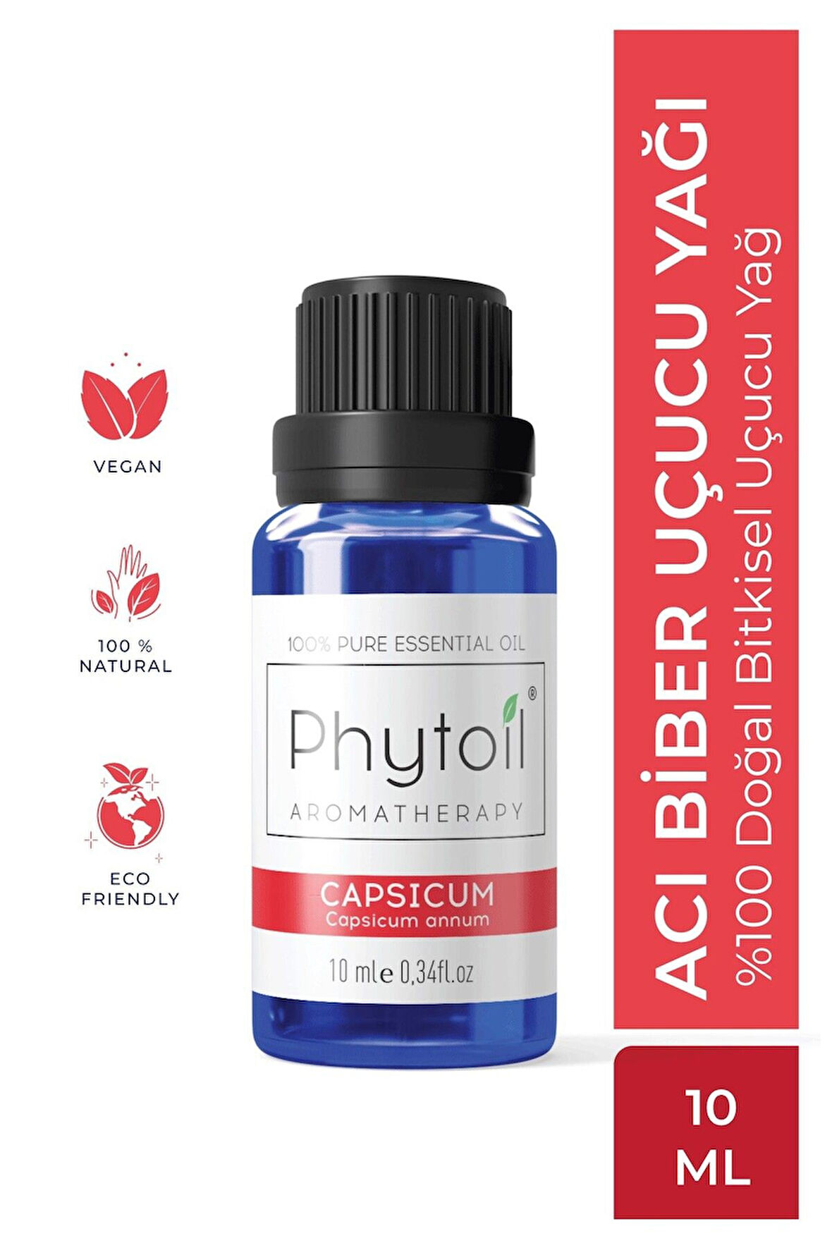 Acı Biber Uçucu Yağı (Capsicum Annum) %100 Saf ve Doğal Bitkisel Uçucu Yağ 10 ml