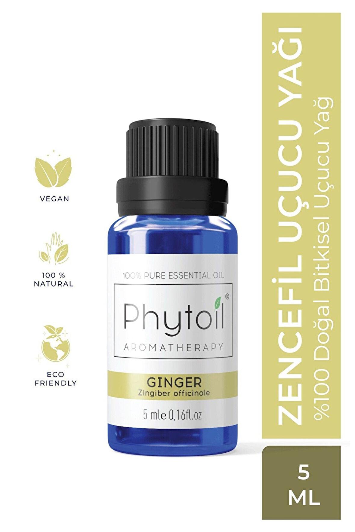Organik Zencefil Uçucu Yağı – Ginger %100 Saf ve Doğal Bitkisel Uçucu Yağ 5 ml