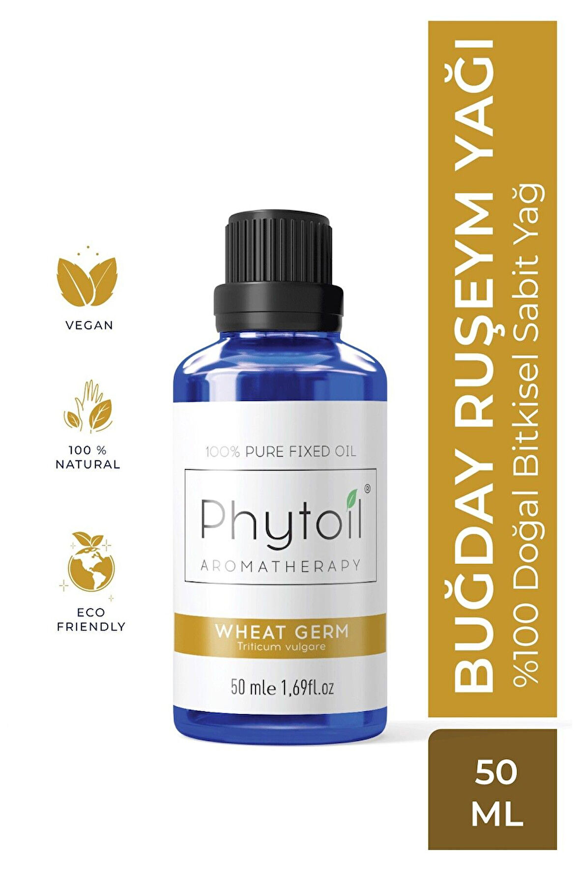 Buğday Ruşeym Sabit Yağı (Wheatgerm) %100 Saf ve Doğal Bitkisel Sabit Yağ 50 ml