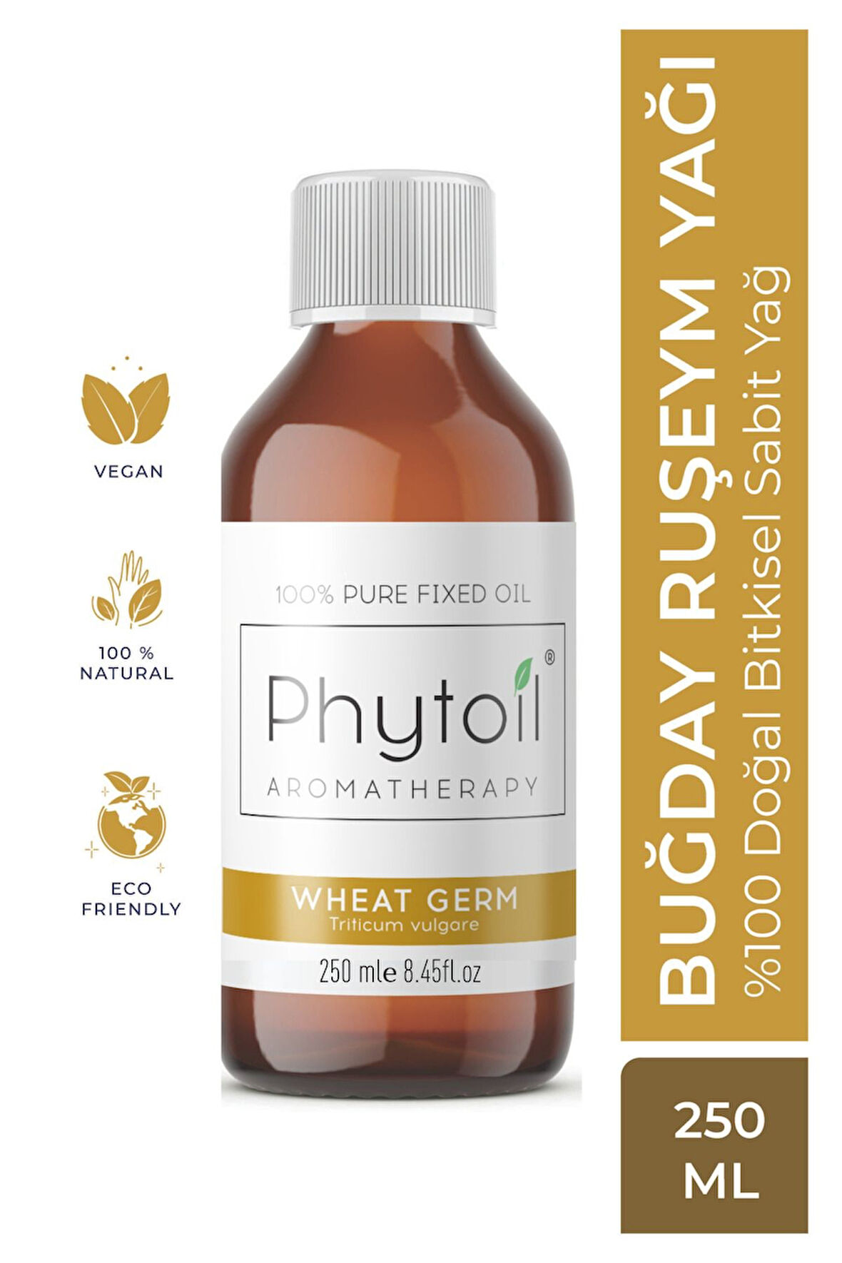 Buğday Ruşeym Sabit Yağı (Wheatgerm) %100 Saf ve Doğal Bitkisel Sabit Yağ 250 ml