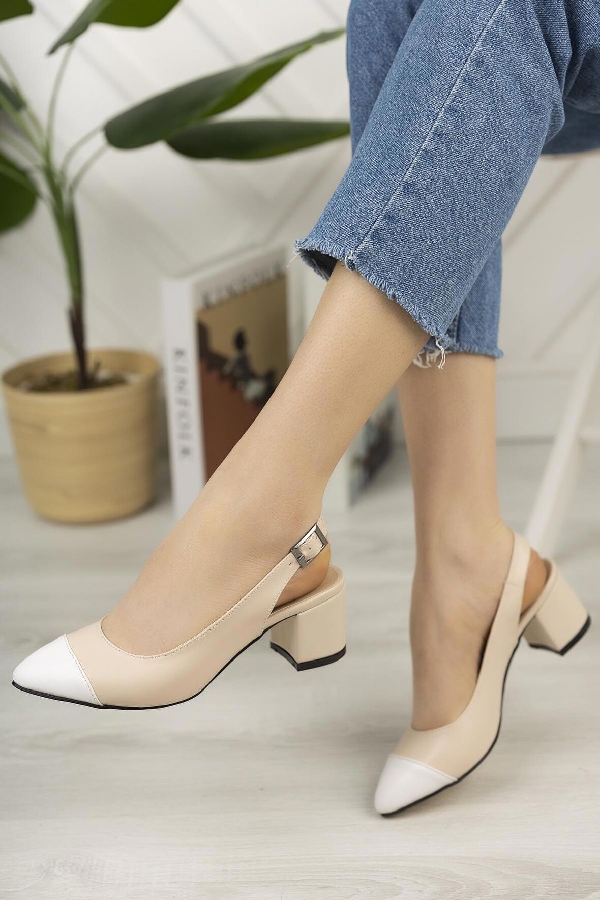 Muggo SHARON Garantili Kadın Günlük Topuklu Ayakkabı