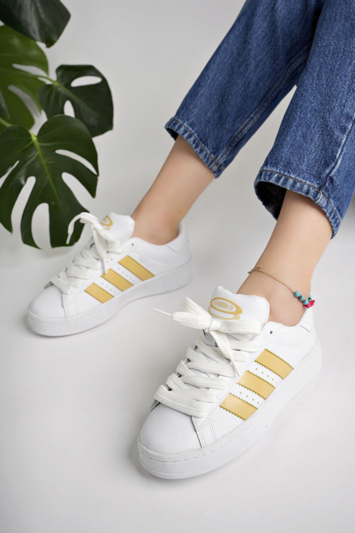 Muggo KAMPUS Garantili Kadın Ortopedik Günlük Bağcıklı Yürüyüş Koşu Sneaker Spor Ayakkabı