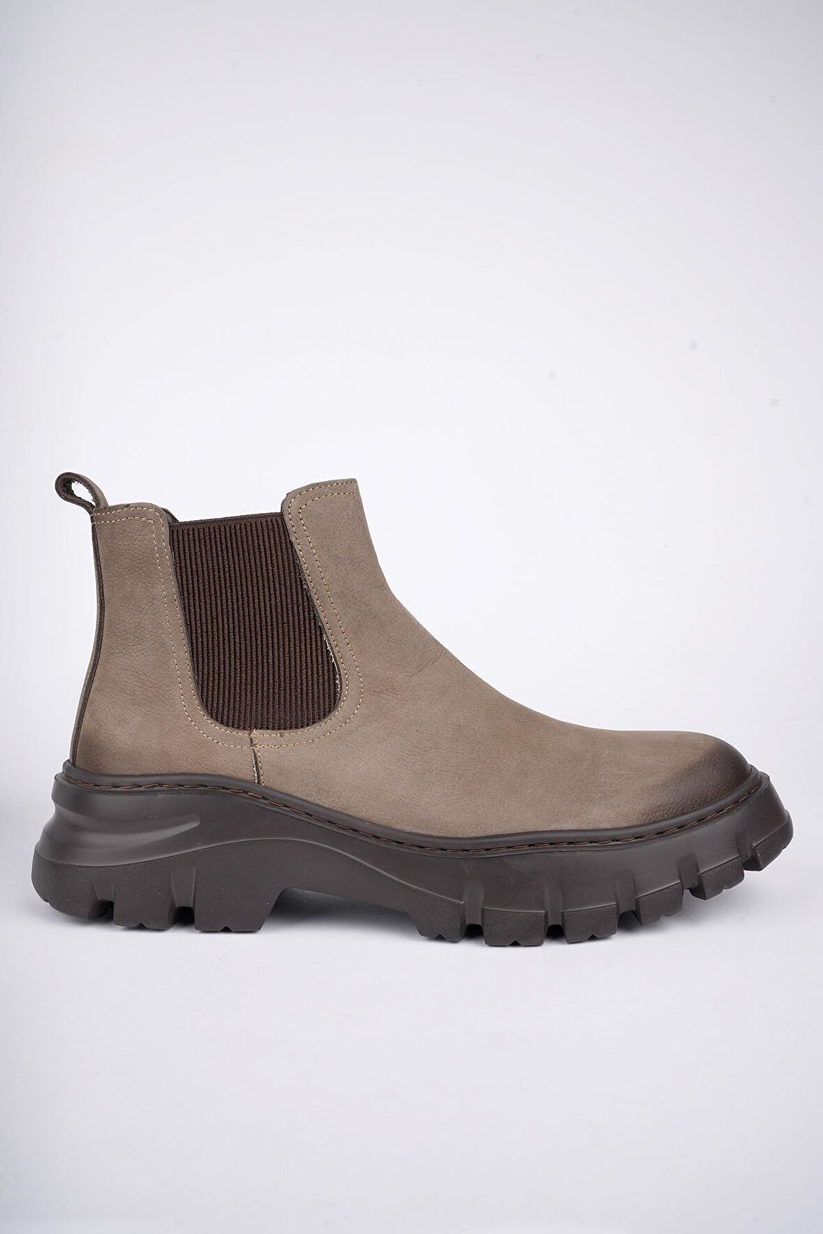 Muggo RAGNAR Garantili Hakiki Deri Kalın Taban Erkek Chelsea Bot