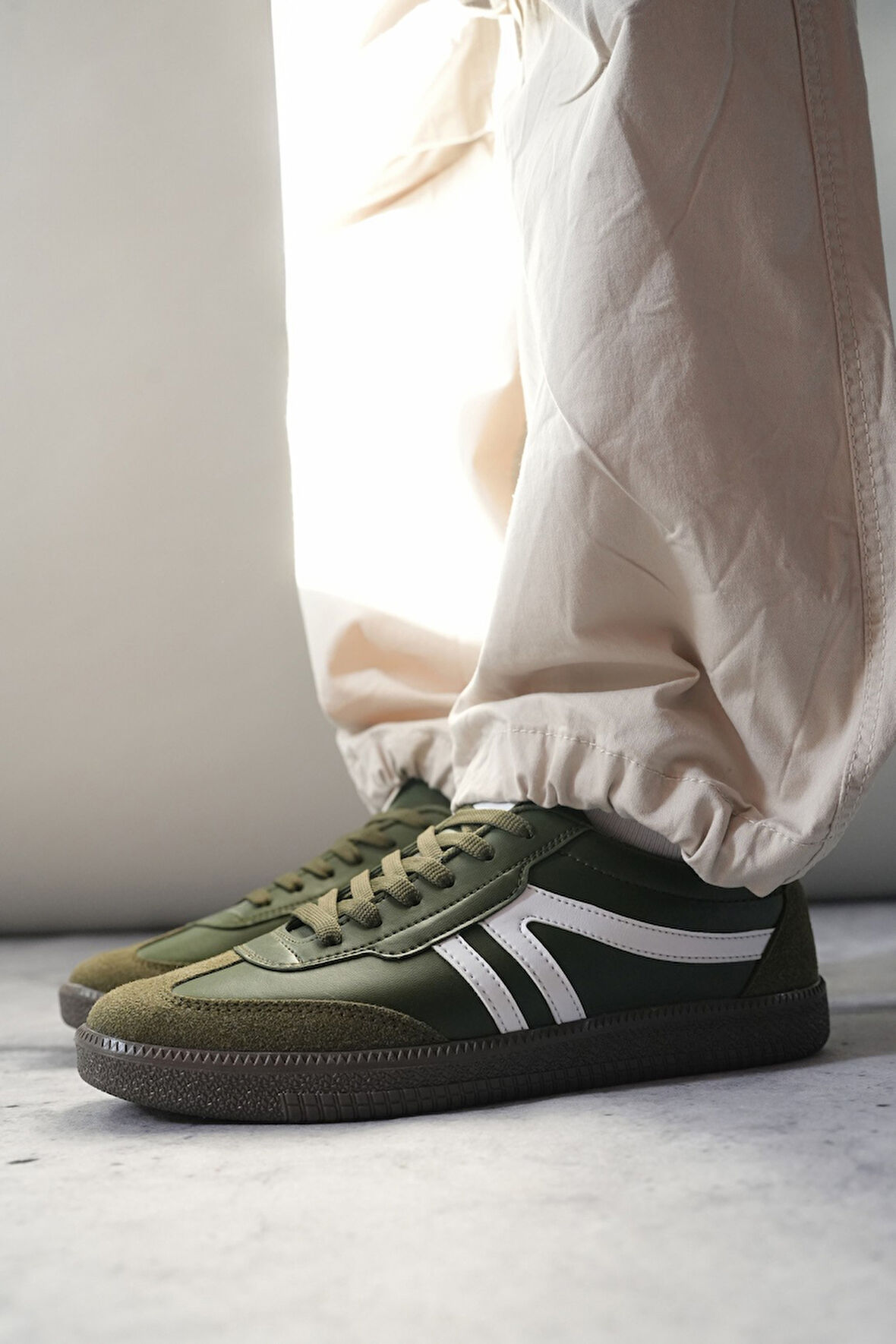 Muggo GARCİA Garantili Unisex Ortopedik Günlük Bağcıklı Yürüyüş Koşu Sneaker Spor Ayakkabı