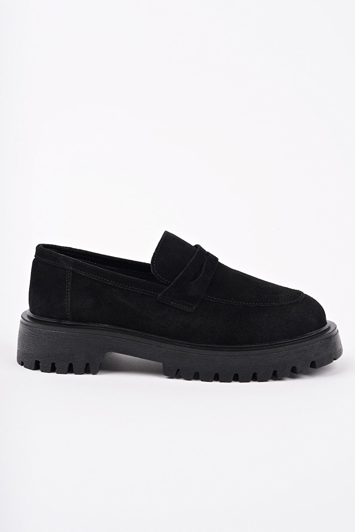 Muggo PARADİSE Hakiki Deri Kalın Taban Günlük Casual Makosen Kadın Loafer Ayakkabı