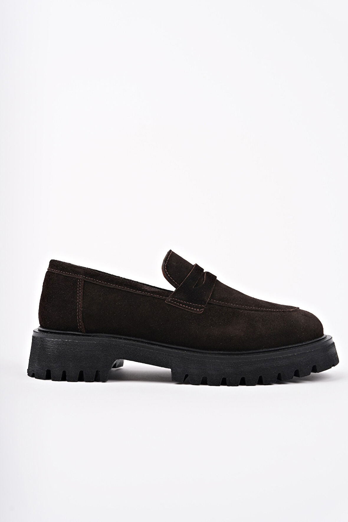 Muggo PARADİSE Hakiki Deri Kalın Taban Günlük Casual Makosen Kadın Loafer Ayakkabı