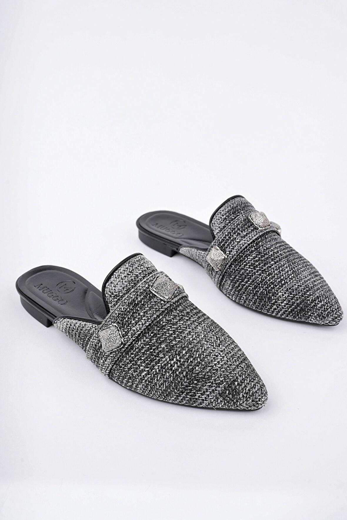 Muggo KENDAL Önü Kapalı Kadın Günlük Hasır Terlik