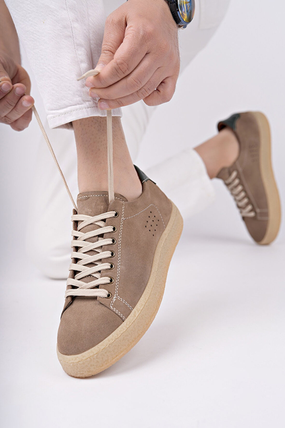 Muggo MİDWAY Bağcıklı Hakiki Deri Erkek Günlük Sneaker Spor Ayakkabı