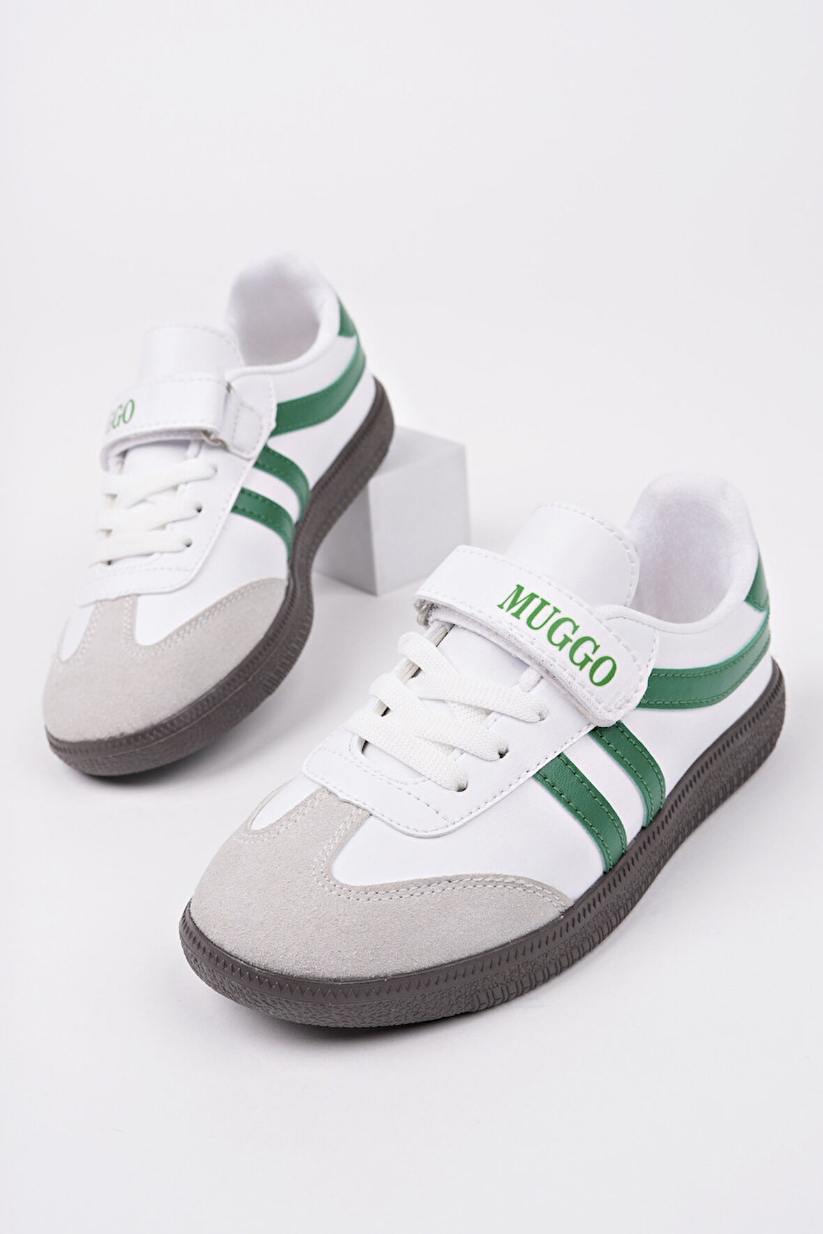 Muggo DUDLEY Günlük Ortopedik Bağcıklı Ve Cırtlı Çocuk Sneaker Spor Ayakkabı