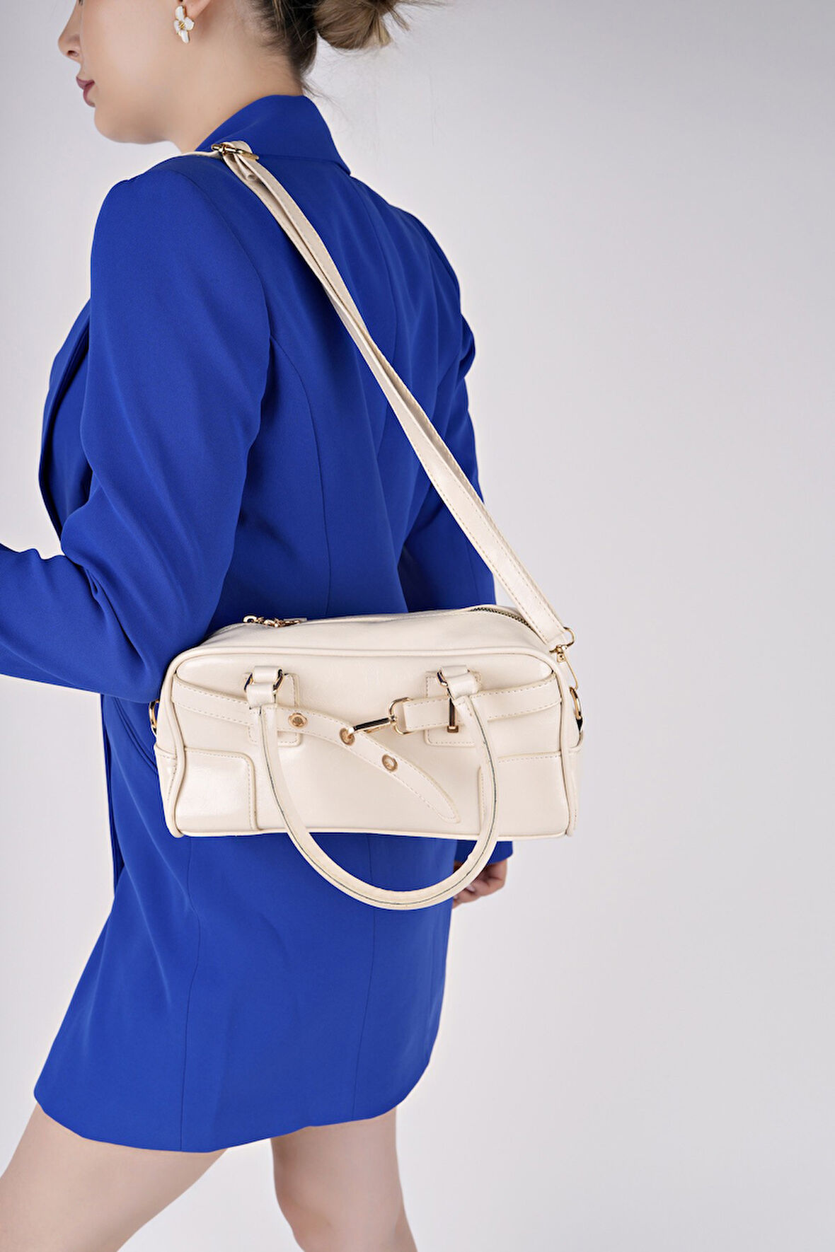 Muggo ROSALİE Kadın Kemer Detaylı El ve Omuz Çantası