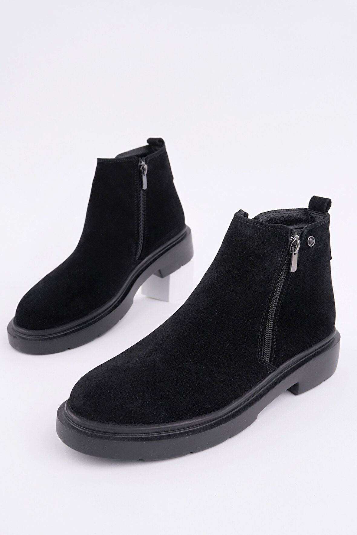 Muggo ASTRA Hakiki Deri Çift Fermuarlı Erkek Casual Kışlık Bot 