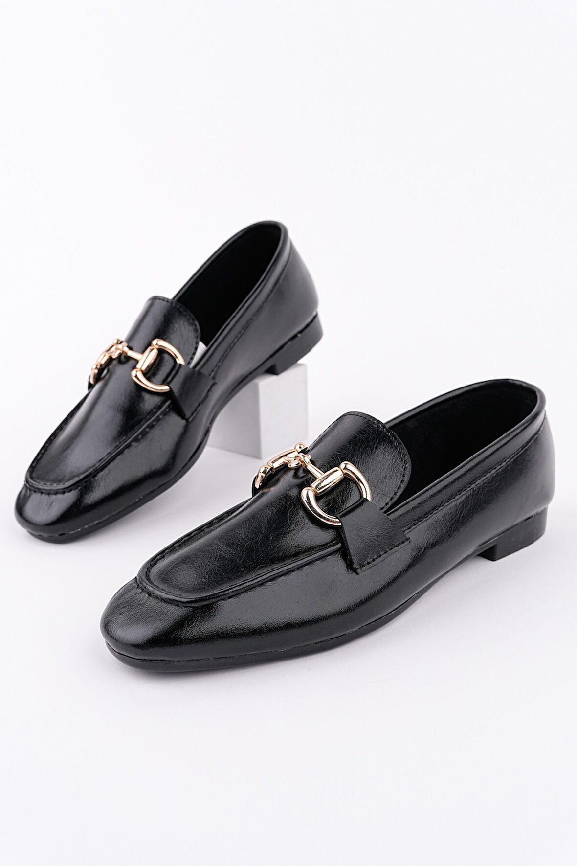 Muggo STRİDE Metal Tokalı Kadın Günlük Loafer Ayakkabı