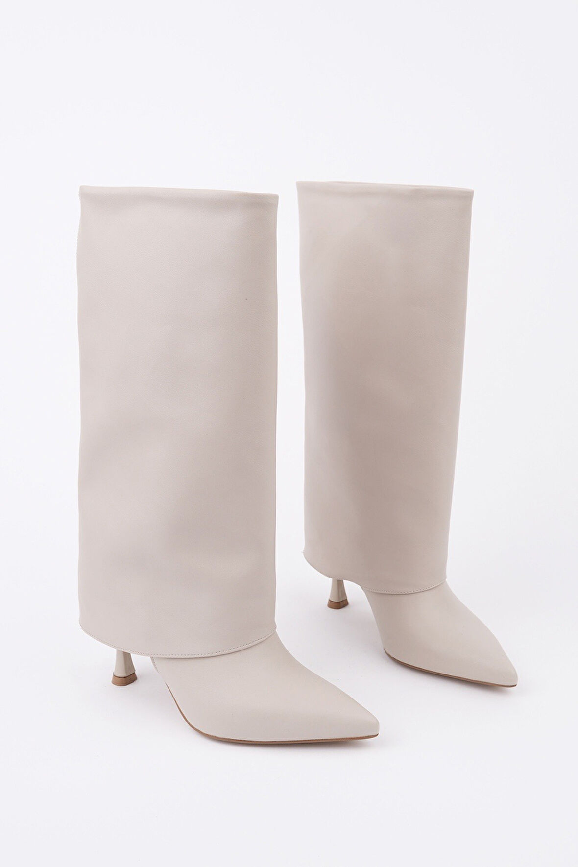 Muggo MİLENA Sivri Burun İnce Topuklu Kadın Çizme