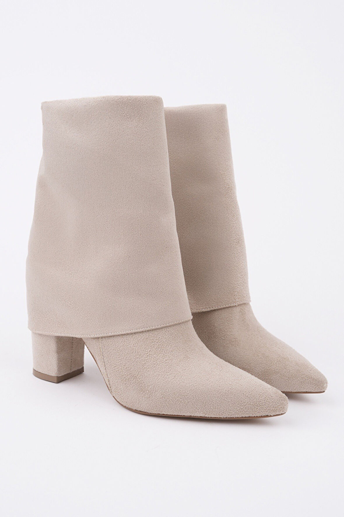 Muggo İMPERA Sivri Burun Kalın Topuklu Fermuarlı Kadın Bot