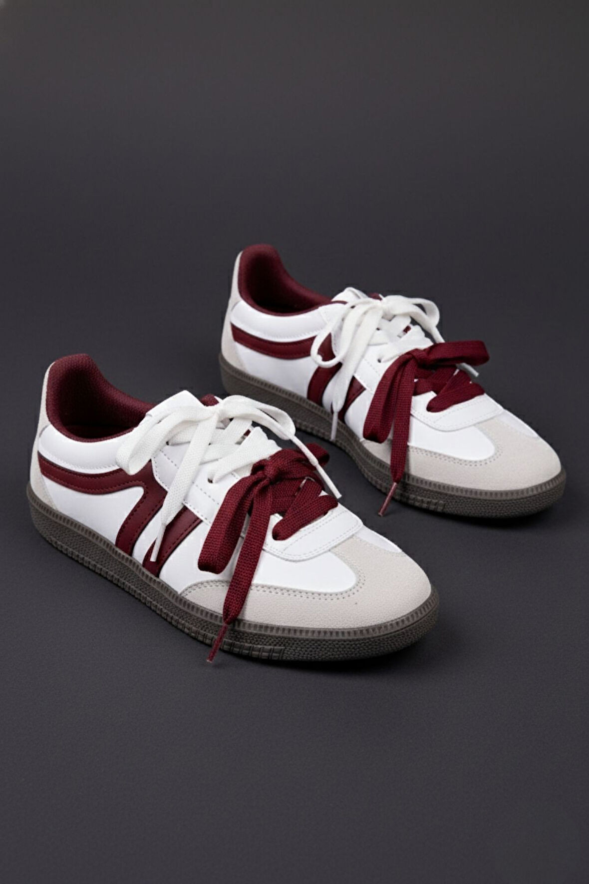 Muggo ETRO Çift Bağcıklı Günlük Kadın Sneaker Spor Ayakkabı