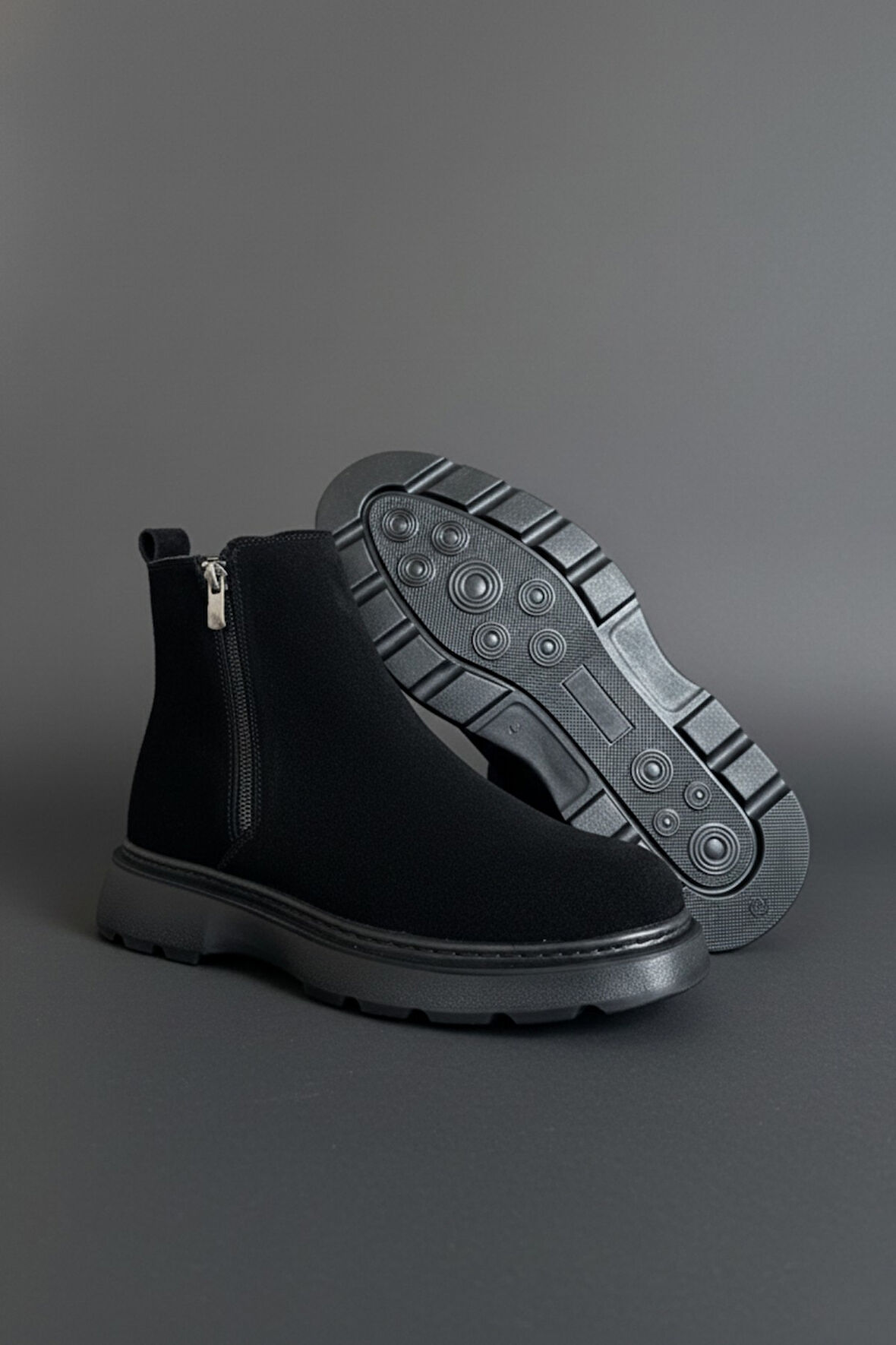 Muggo Chelsea Hakiki Deri Çift Fermuarlı Garantili Erkek Kışlık Bot