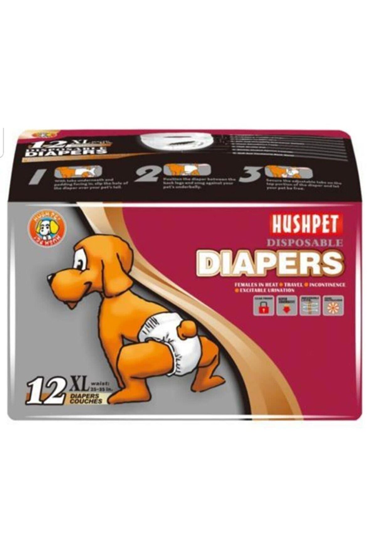 Hushpet Köpek Alt Tuvalet Bezi XL 12 li 25-40 kg