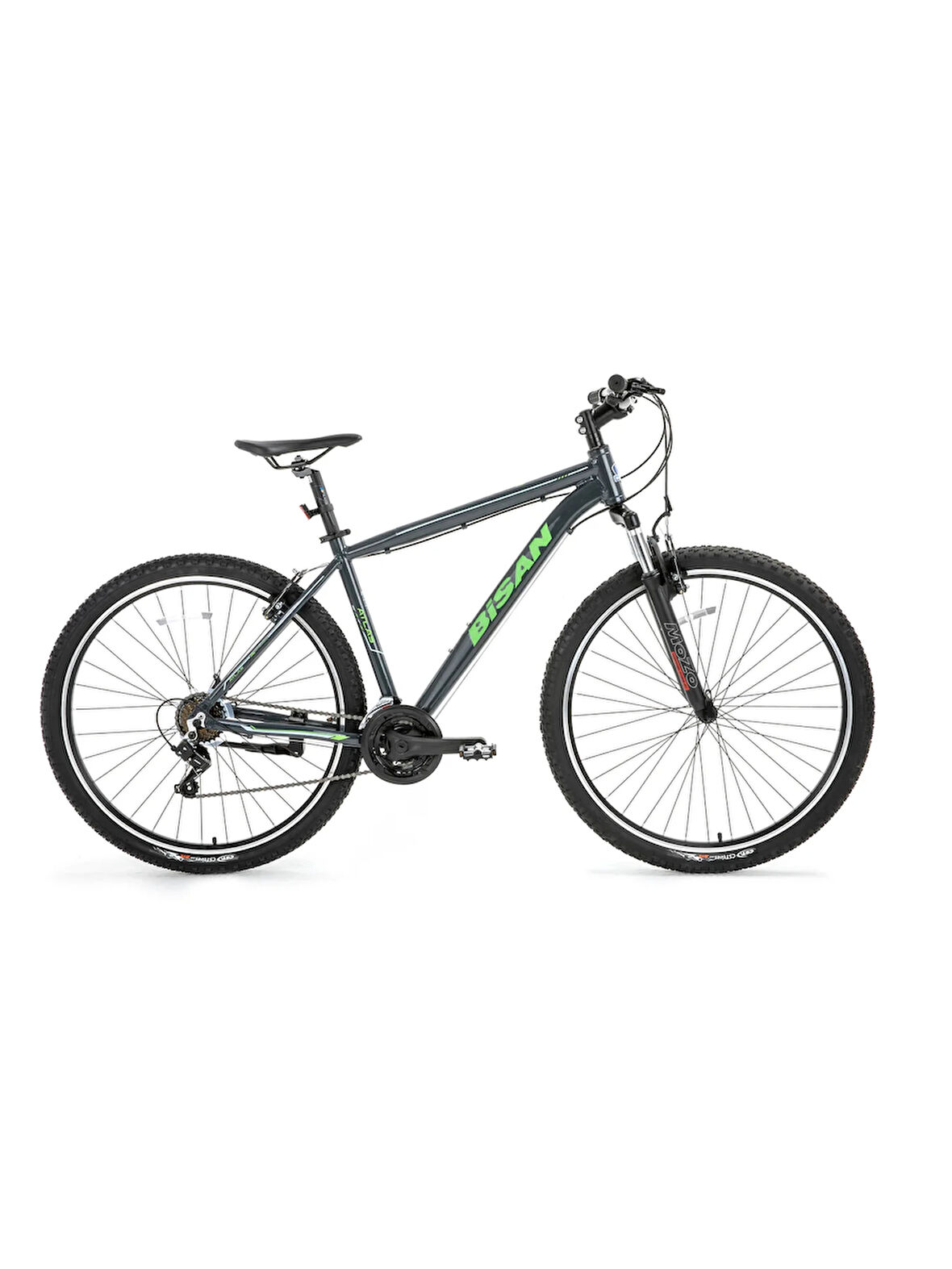 Bisan Atlas 26 V Fren 21 Vites 26 Jant Dağ Bisikleti Gri Yeşil 17 Kadro