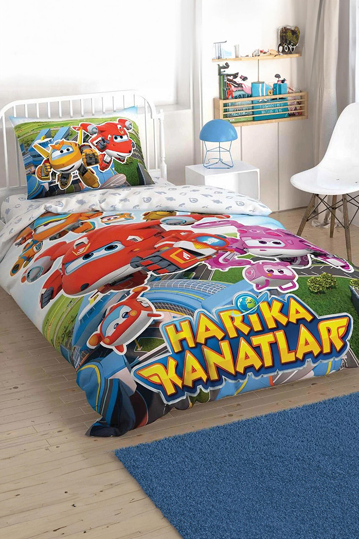 Taç Lisanslı Harika Kanatlı Süper Team Tek Kişilik Nevresim Takımı