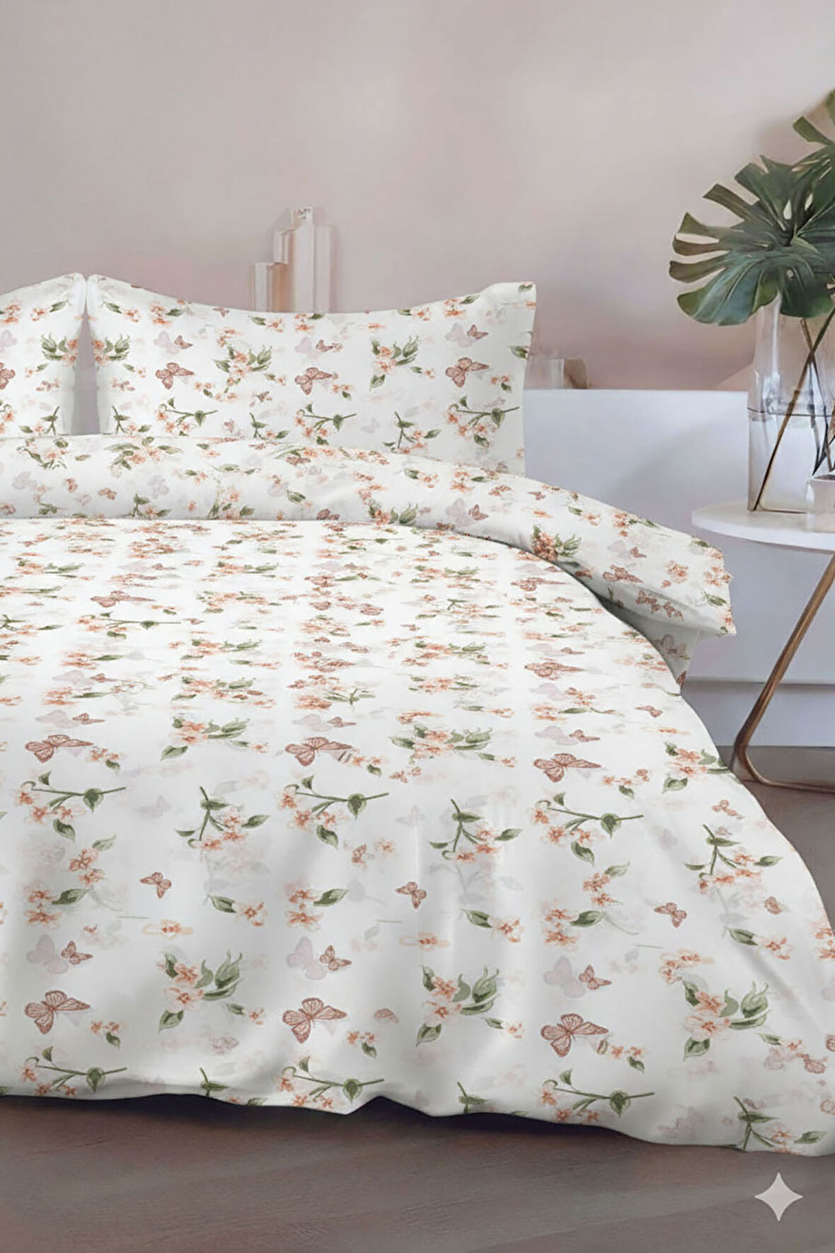 Favora Messa Çift kişilik %100 Pamuk Nevresim Takımı - Bej