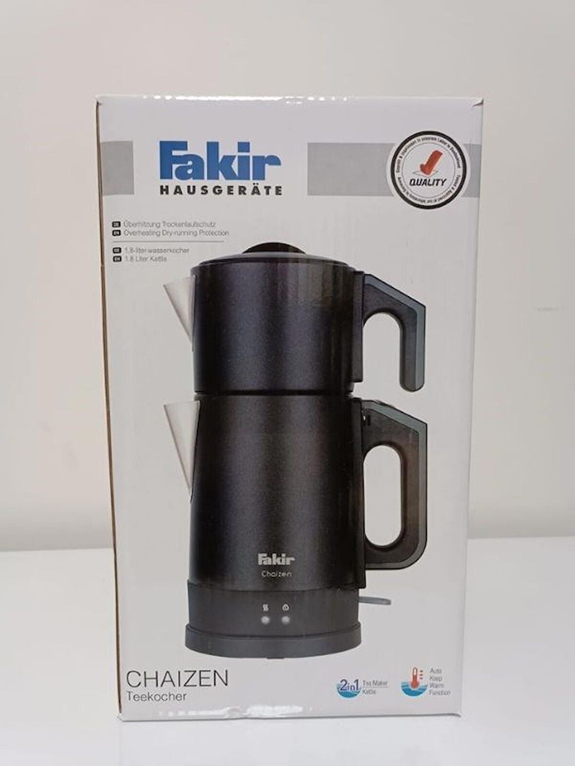 Fakir Chaizen 1800 W Çay Makinesi Siyah 