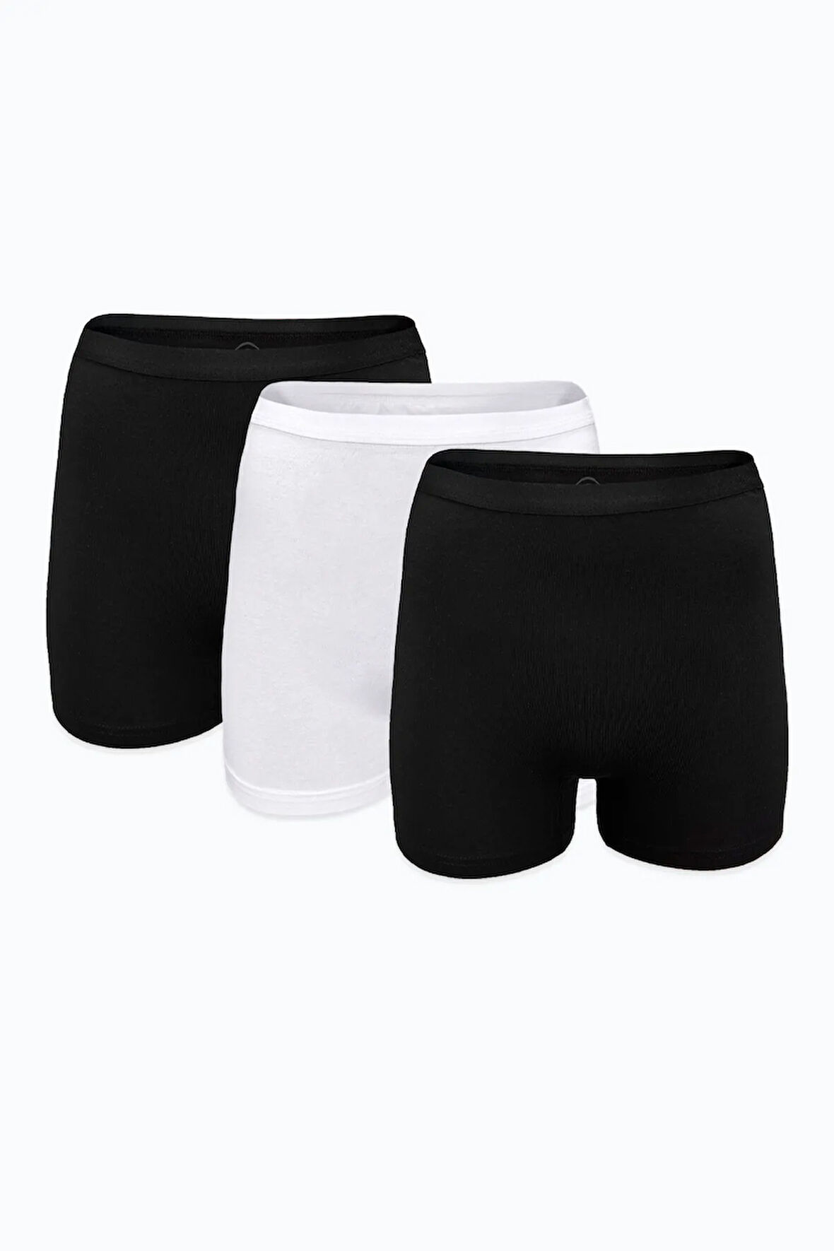Kadın 3 lü Siyah İz Yapmayan Modal Yüksek Bel Boxer 3M108