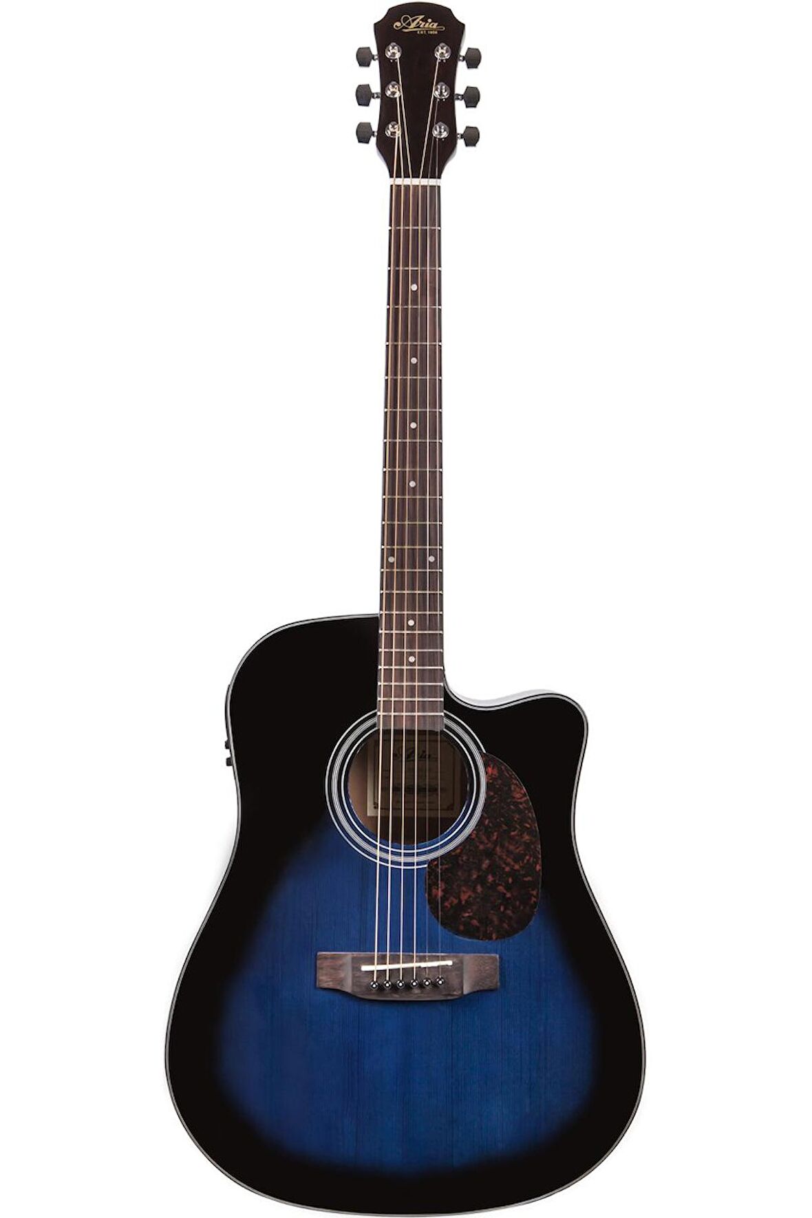 Aria ADW01CEBLS Cutaway Elektro Akustik Gitar