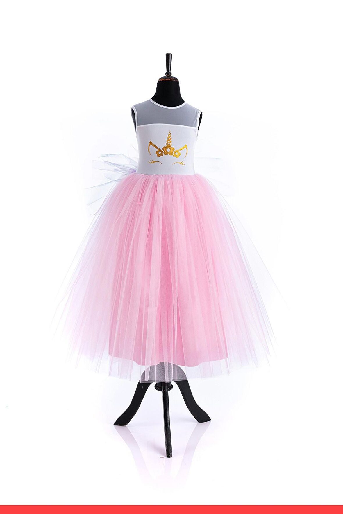Unicorn Elbise Uzun Lady Pembe