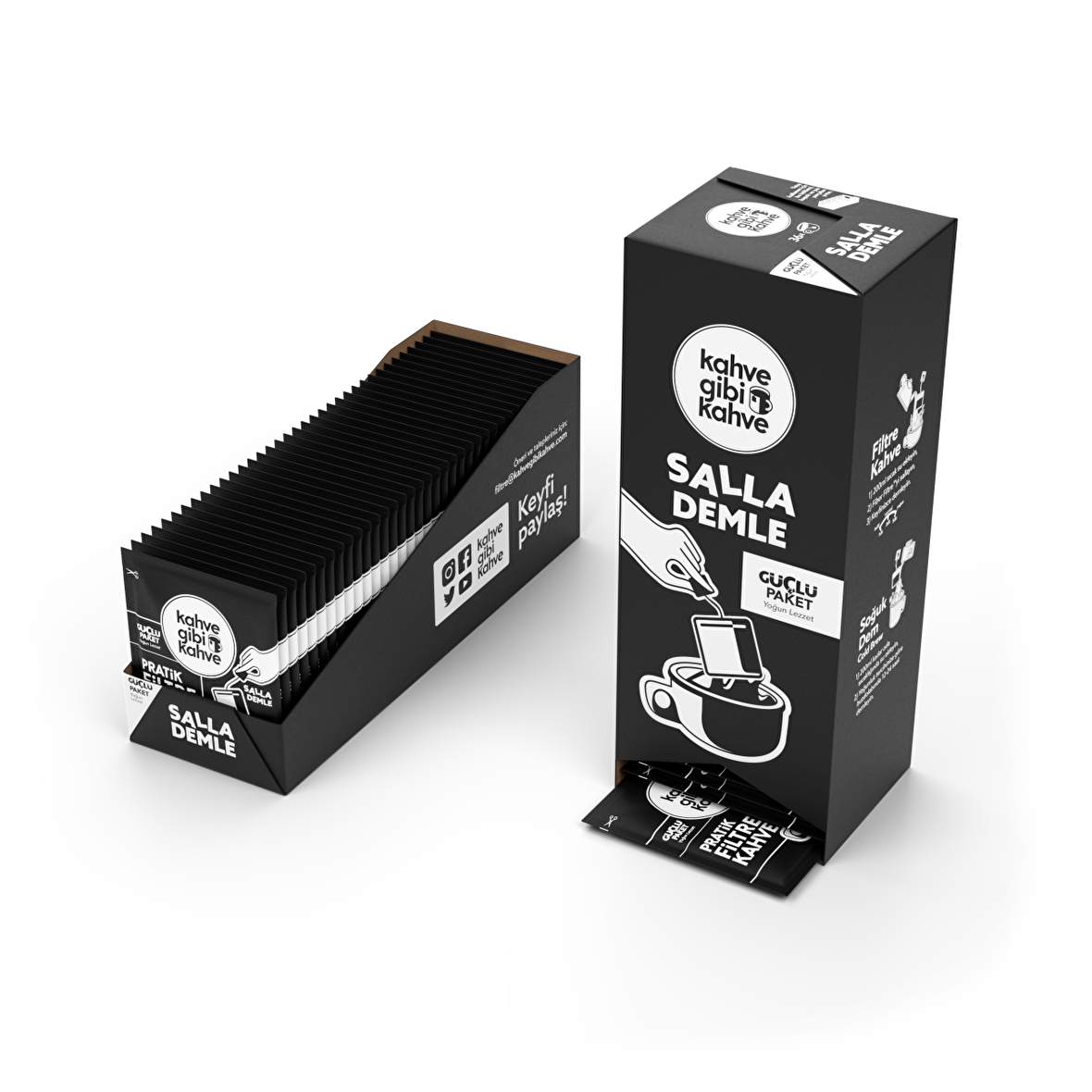 Kahvegibikahve Sert İçim Fiber Filtre Filtre Kahve 36 x 95 gr