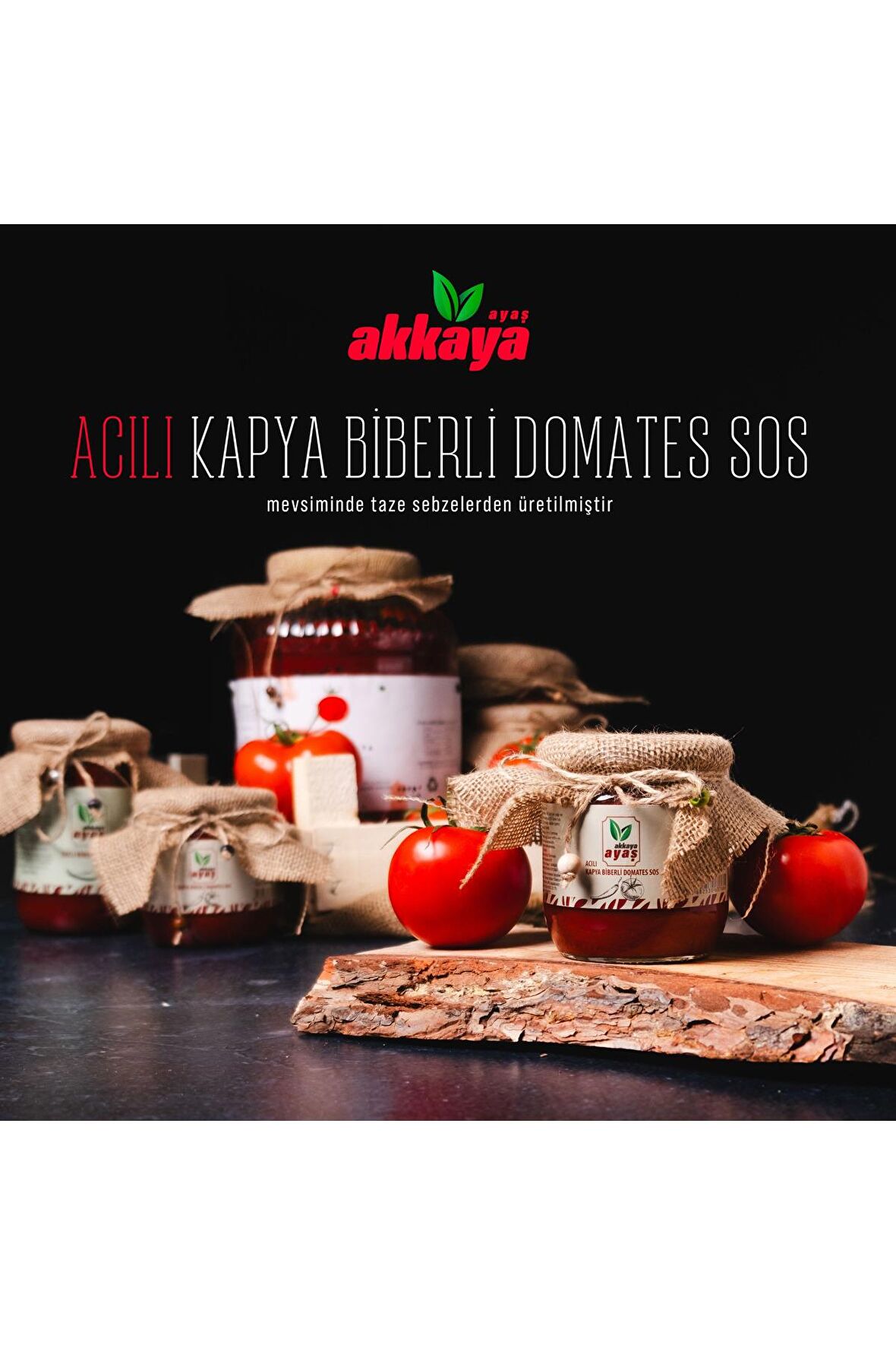 Ayaş Akkaya Acılı Kapya Biberli Domates Sos 380 G