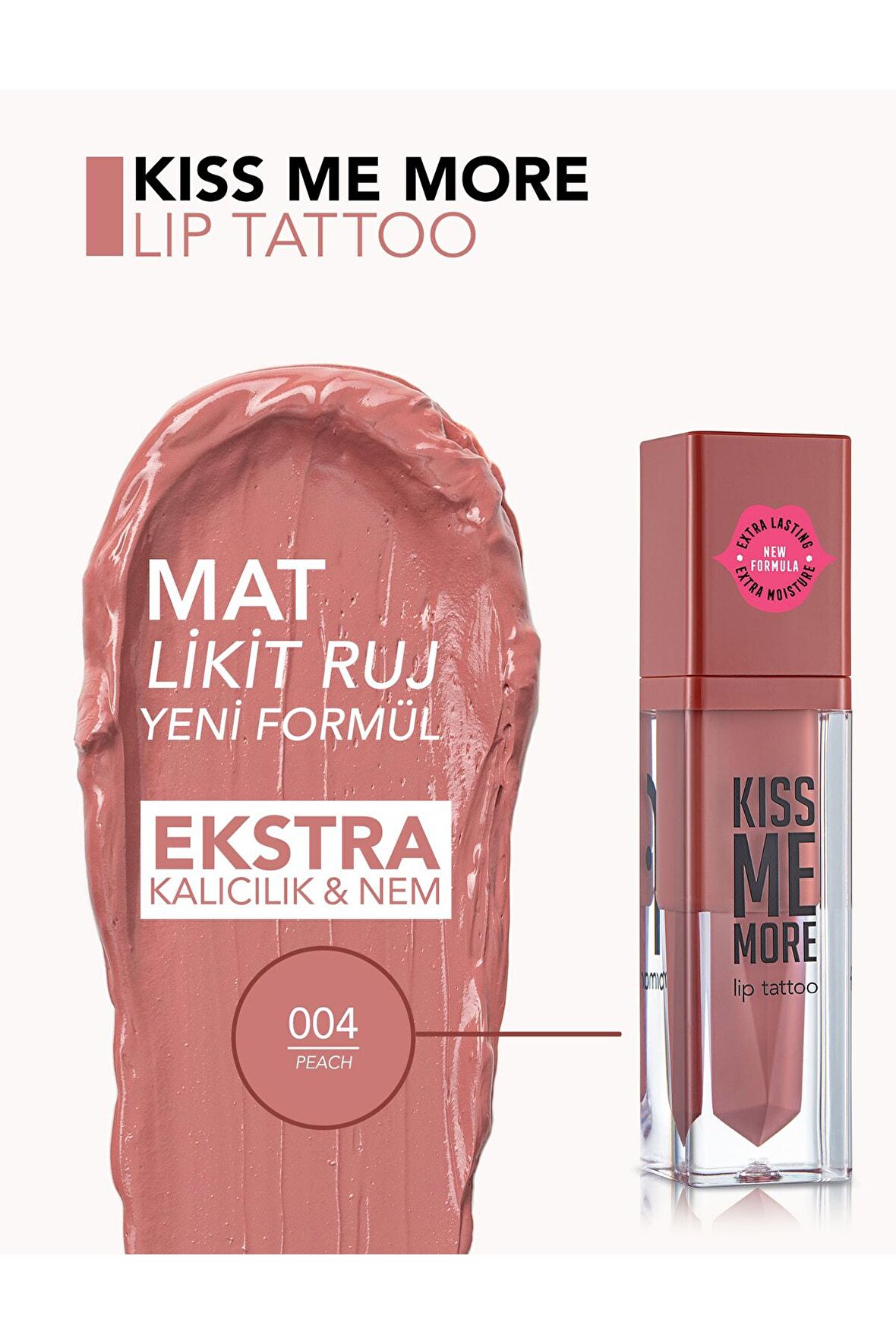 Flormar Kiss Me More Lip Tattoo 04 Peach