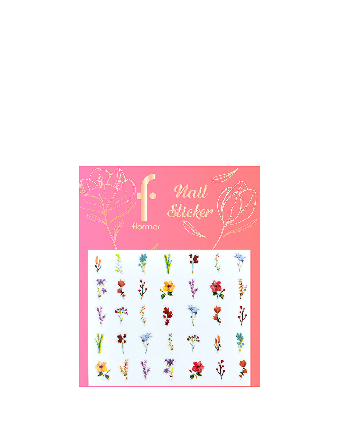 Flormar Blossom Kendinden Yapışkanlı & Çiçek Desenli Tırnak Stickerı