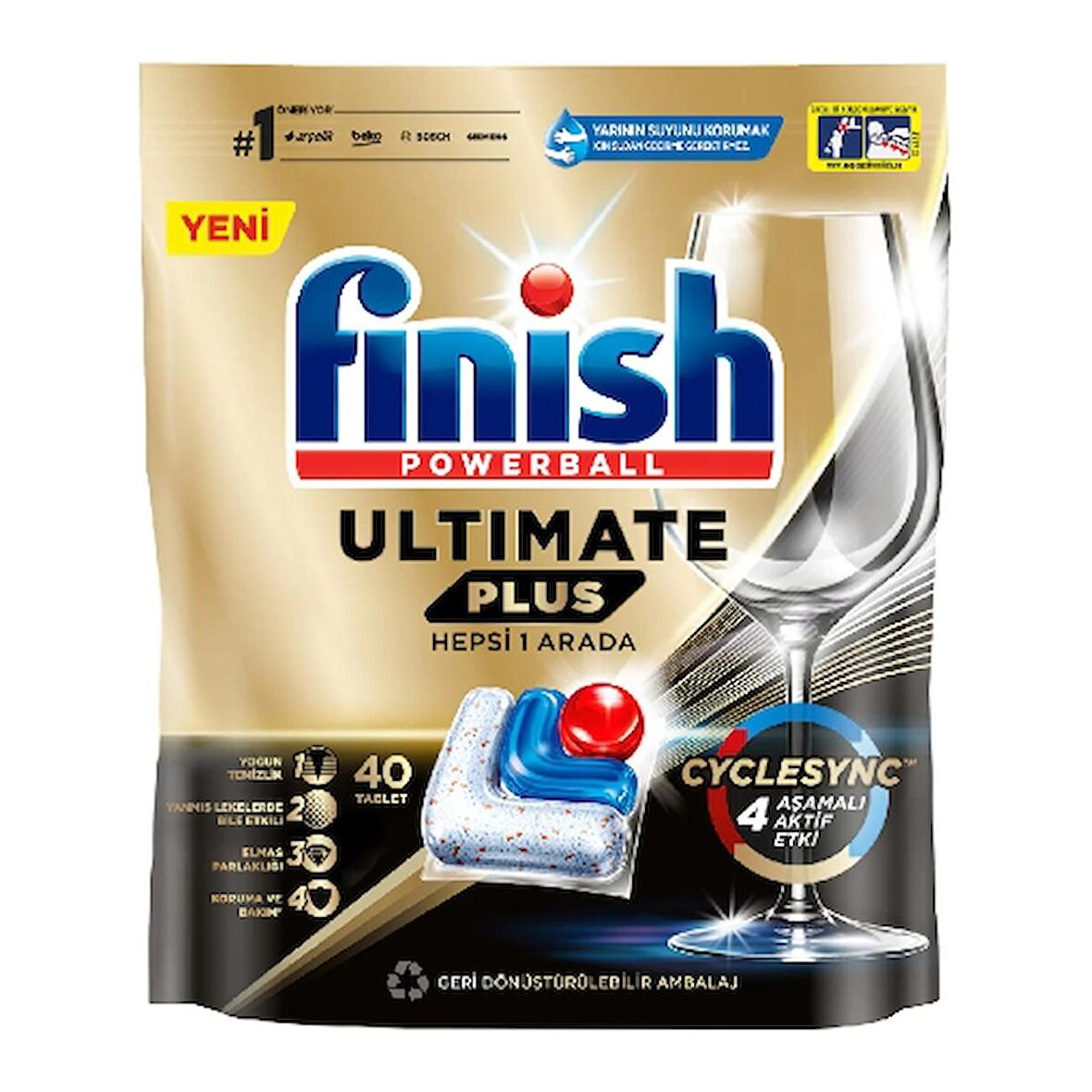 Finish Tablet Ultimate Plus 40'lı (2'li)