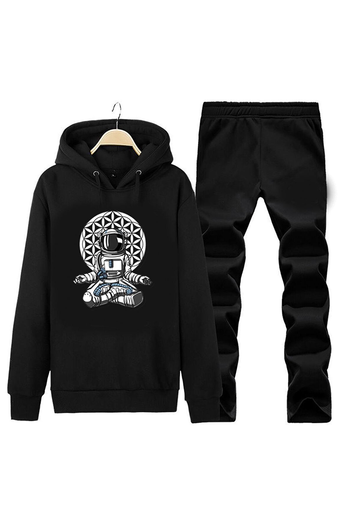 Astronaut Yoga Unisex Kapüşonlu Eşofman Takımı