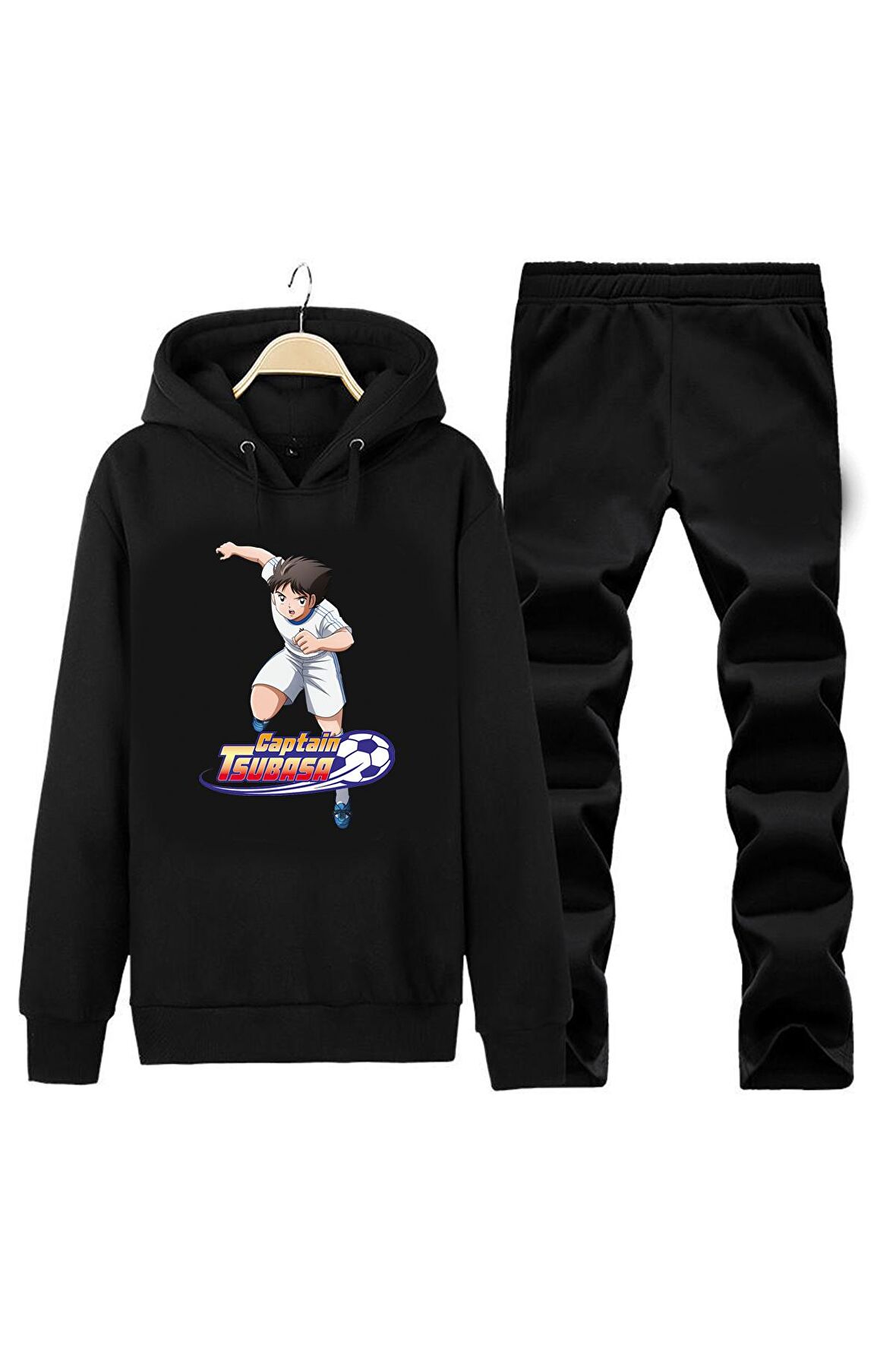 Tsubasa Unisex Kapüşonlu Eşofman Takımı