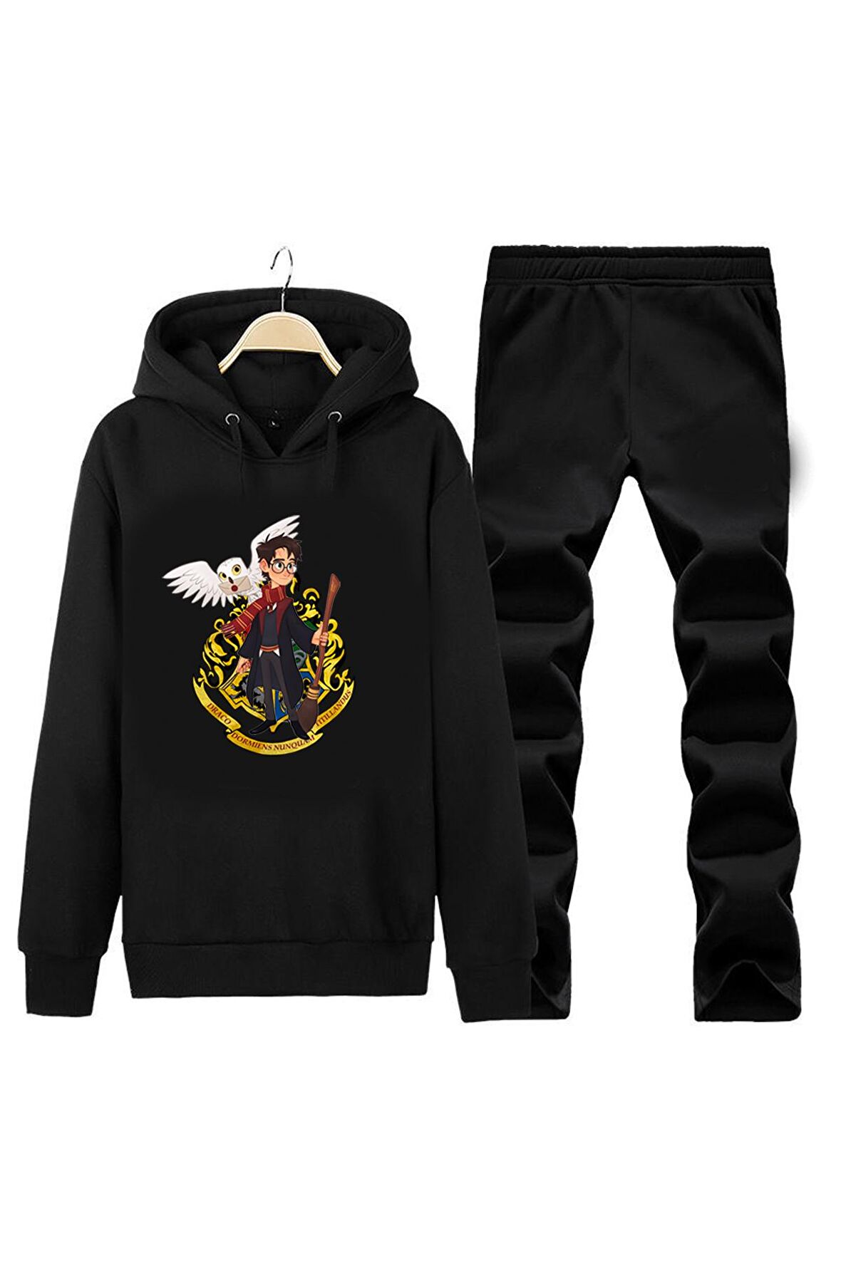 Hogwarts Hedwig Unisex Kapüşonlu Eşofman Takımı