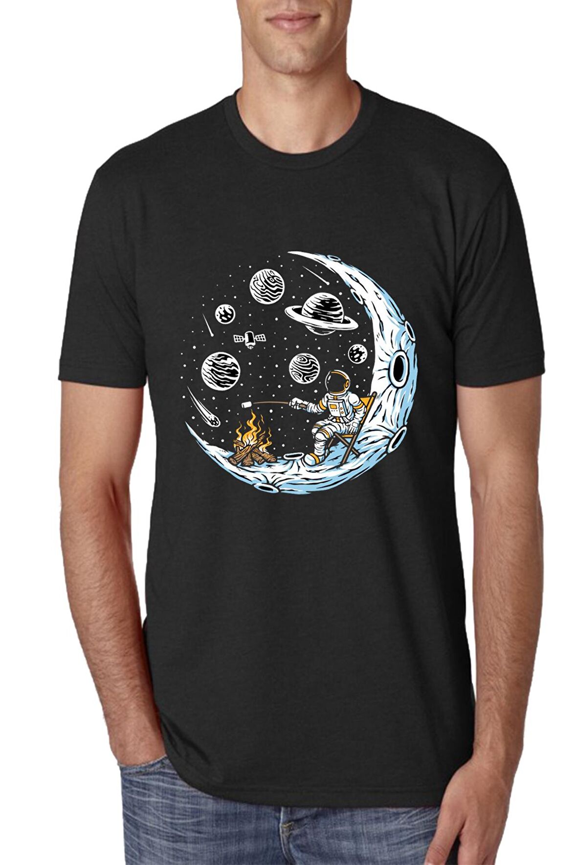 Astronaut Burn Marshmallows Erkek Tişört