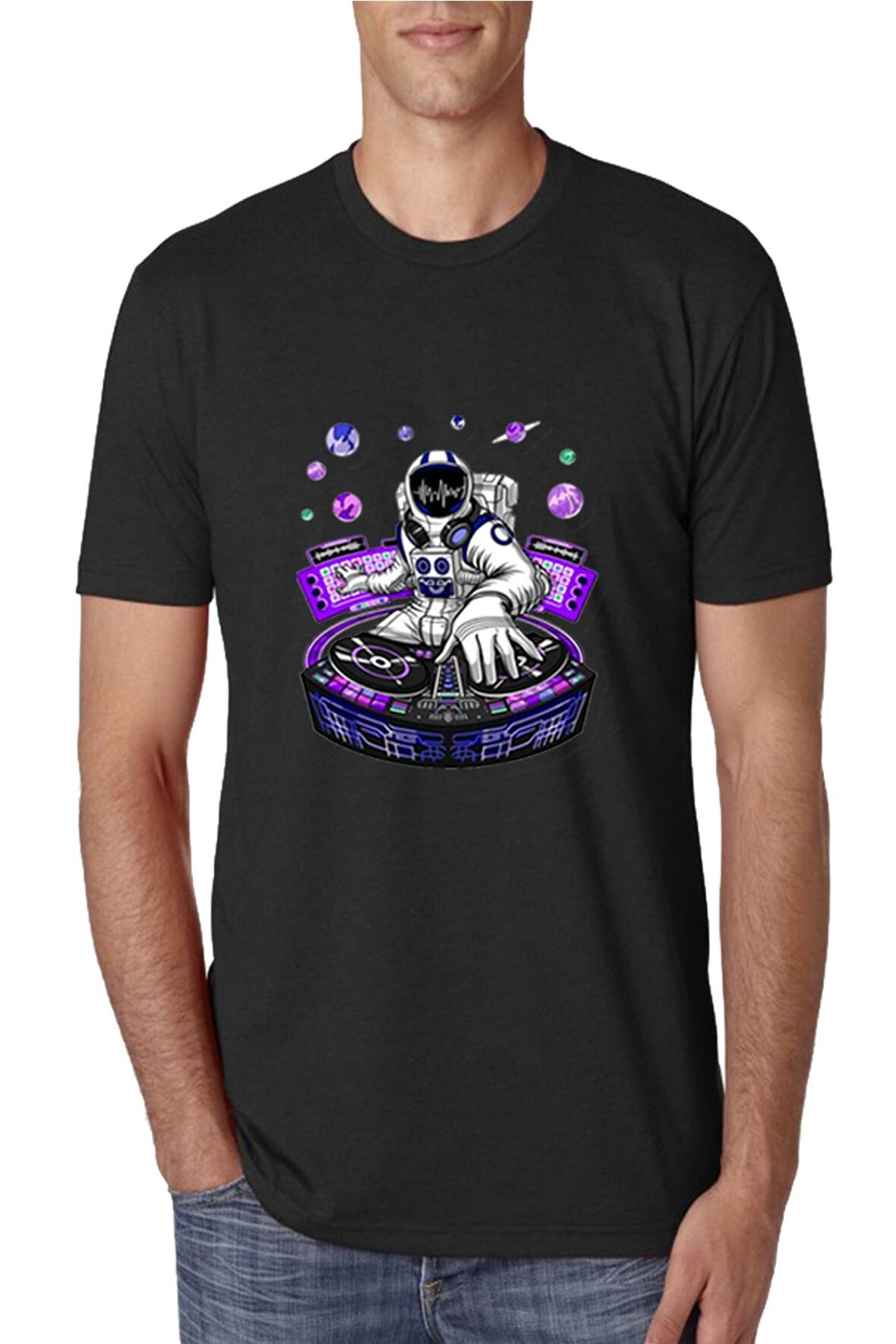 Astronaut DJ Erkek Tişört
