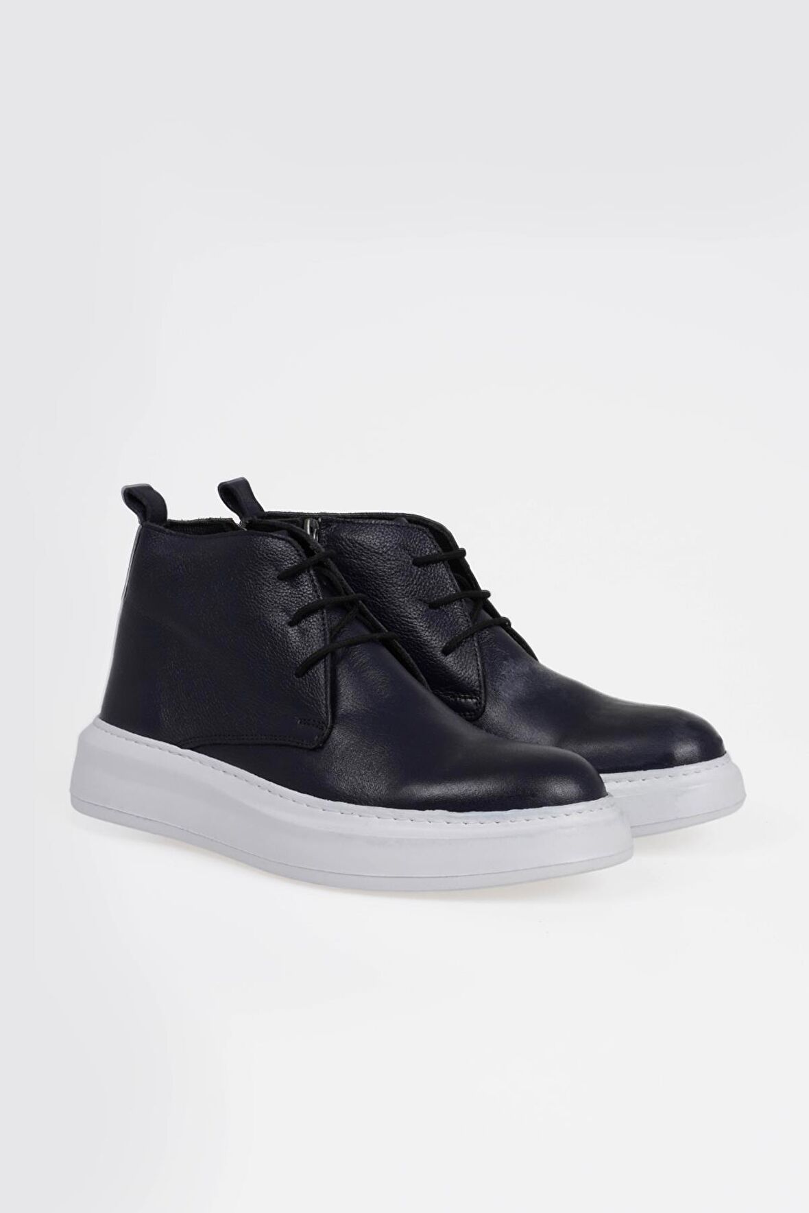 Hakiki Deri Erkek Bağcıklı Bot Kalın Rahat Tabanlı Kışlık Ayakkabı