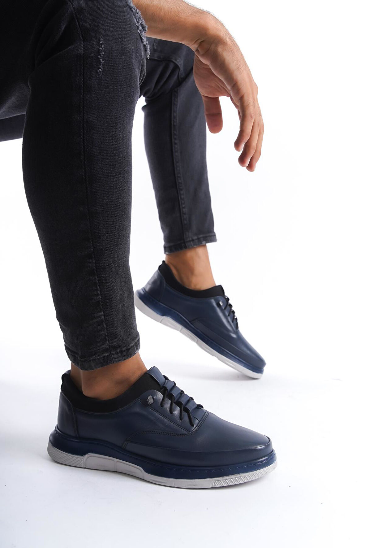 Erkek Hakiki Deri Scuba Detaylı Akıllı Bağcıklı Günlük Rahat Taban Ayakkabı