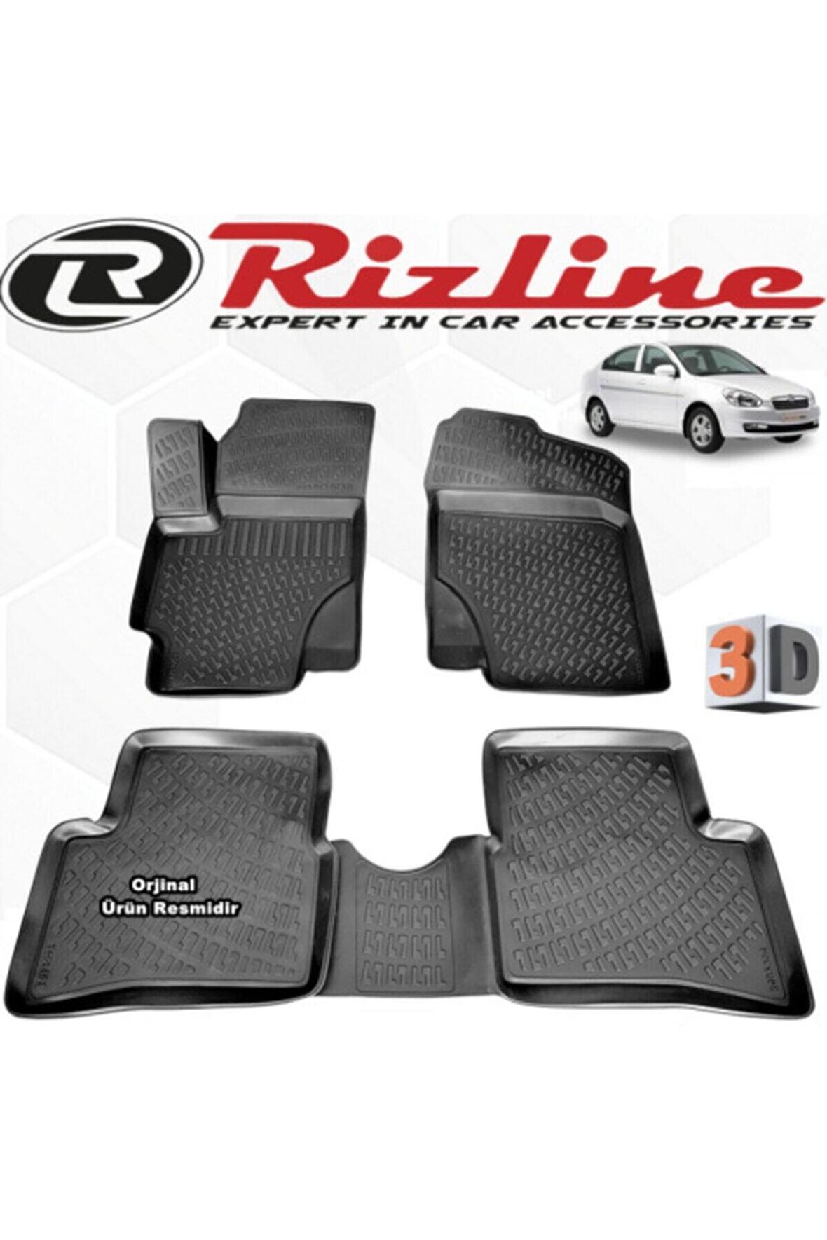 Hyundai Accent Era 3d Paspas Havuzlu 2006 - 2011 Arası Siyah 4 Parça Set