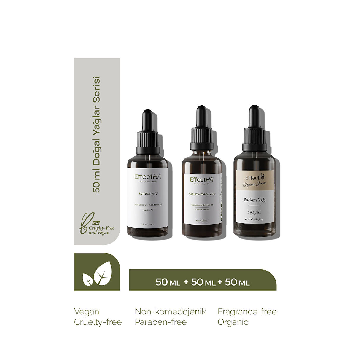 EffectHA 50 ML Doğal Yağlar Serisi Avantajlı Set