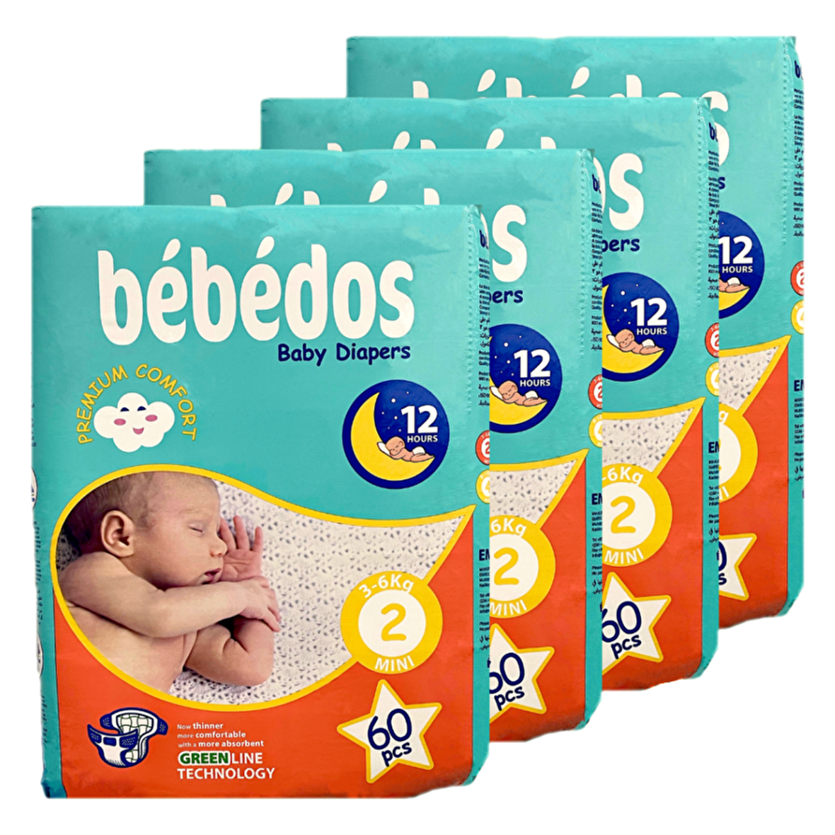 Bebedos 2 Numara Mini 240'lı Bel Bantlı Bez