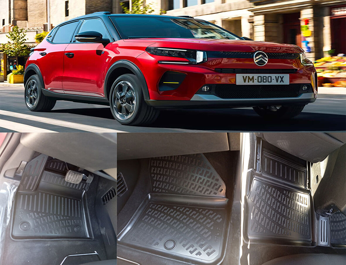 Rizline Citroen C3 EV (Elektrikli)  2024 Ve Sonrası 3D Havuzlu Paspas Siyah