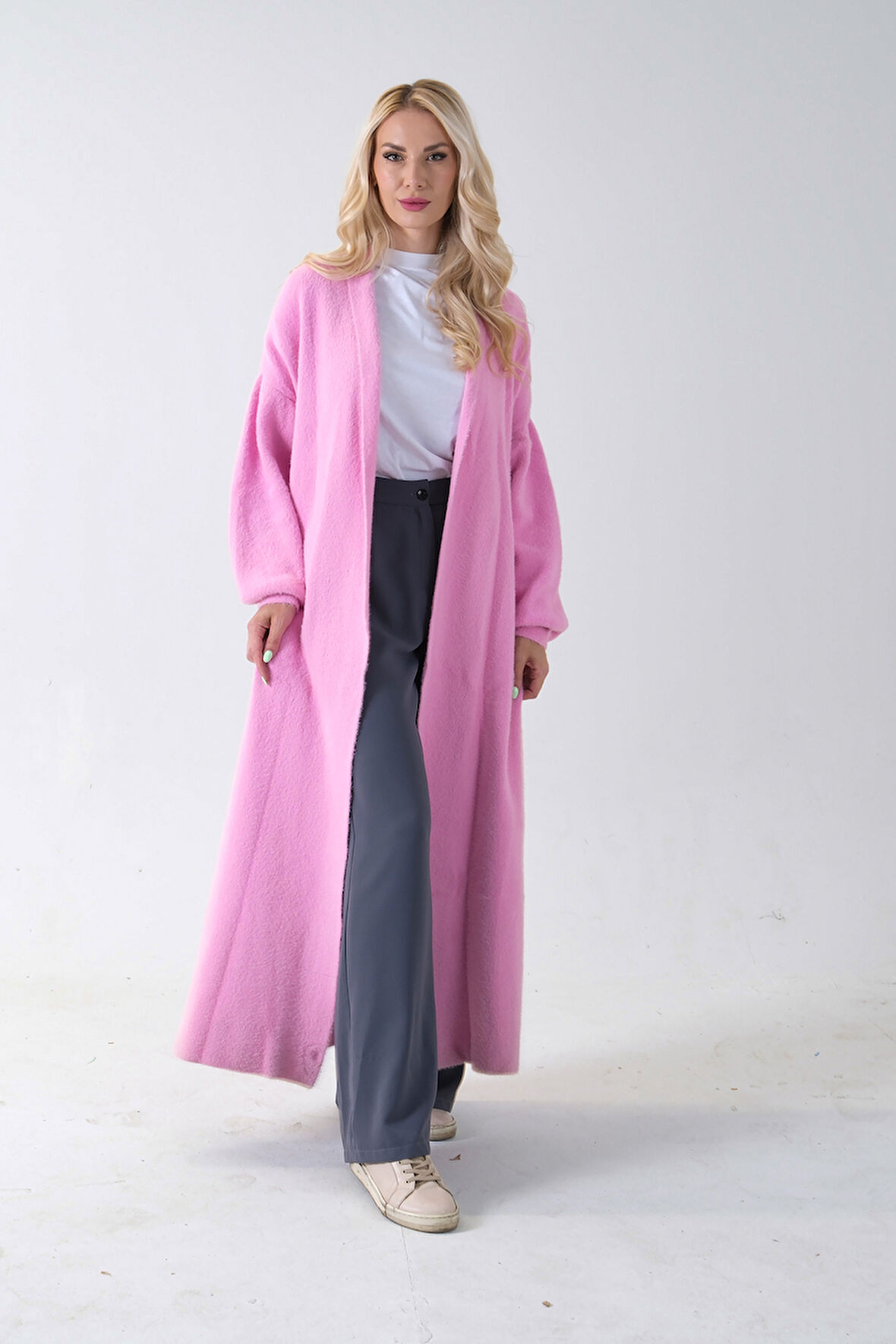 Pembe Uzun Triko Hırka 46892476.10