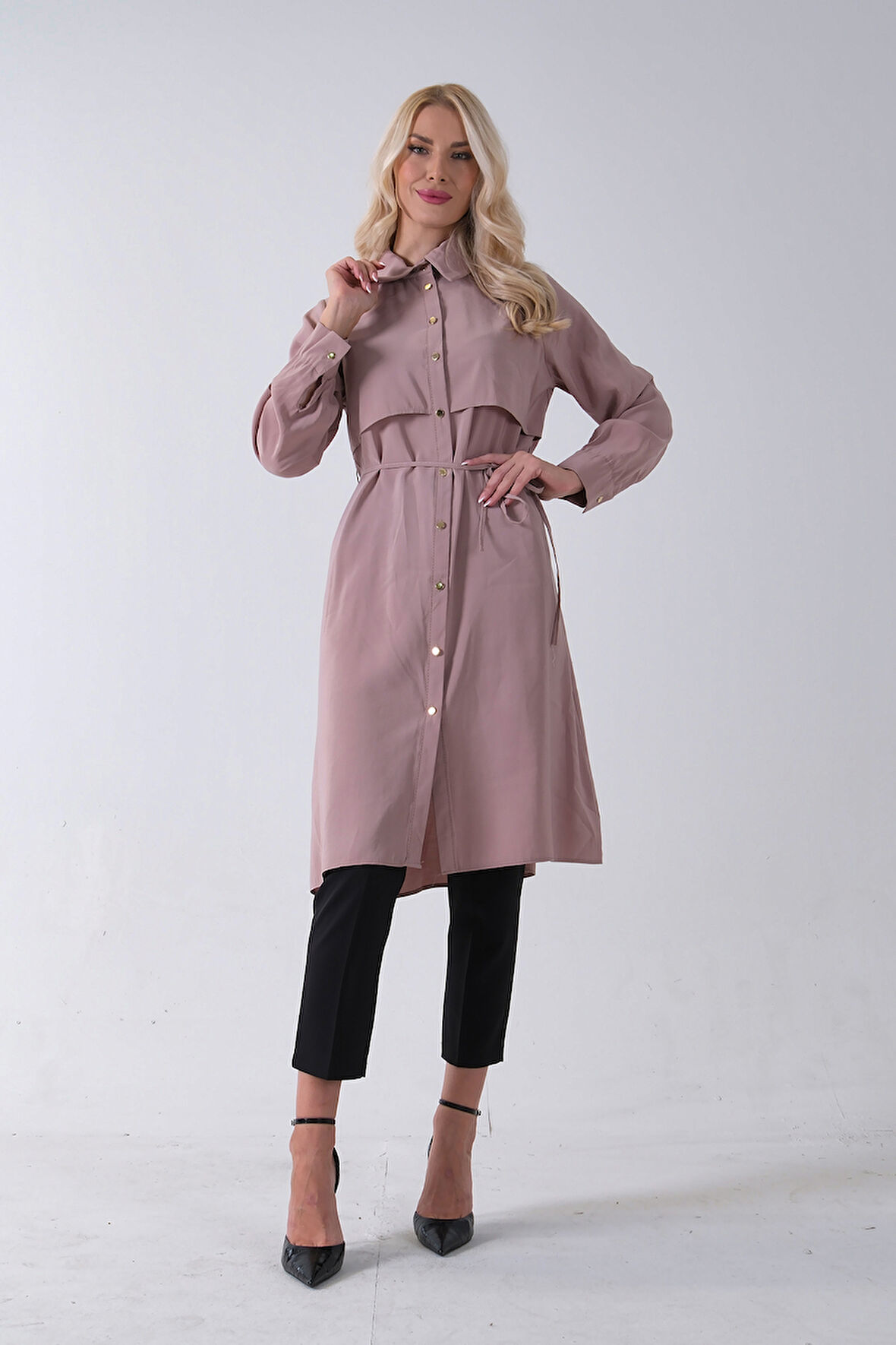 Vizon Önü Aller Detaylı Bağcıklı Modal Tunik 31050762.34