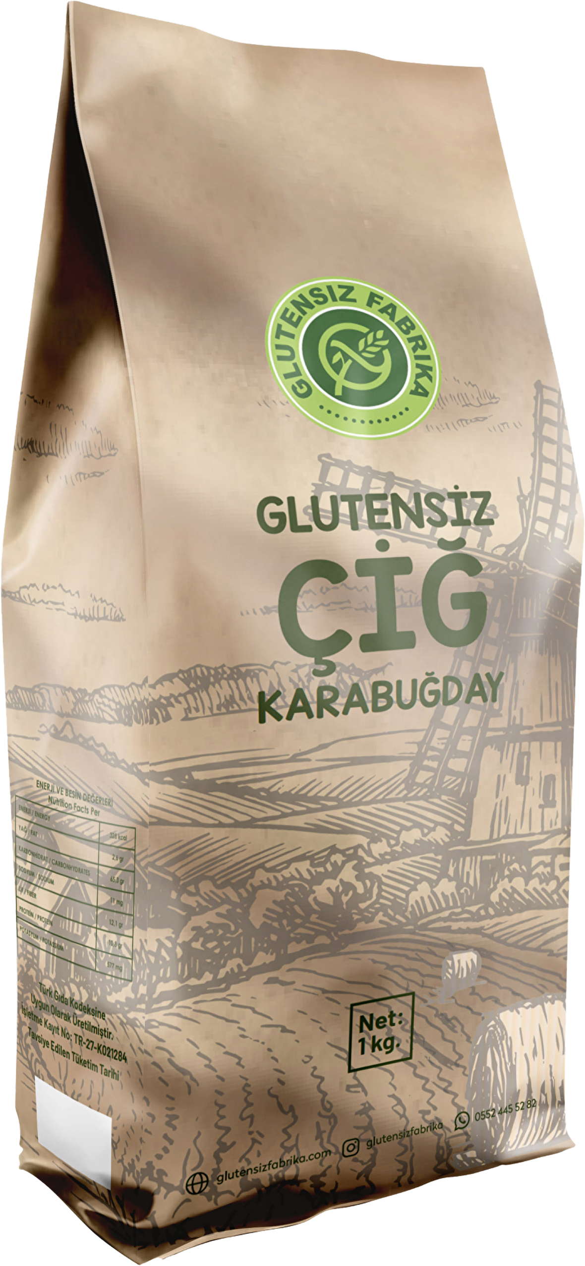 GLUTENSİZ ÇİĞ KARABUĞDAY (TANE) 1KG ANALİZLİ SAĞLIKLI DOĞAL KATKISIZ