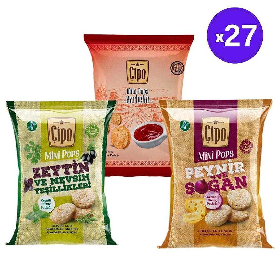 ÇİPO AVANTAJLI KARMA PAKET (27 ADET) GLUTENSİZ ATIŞTIRMALIK