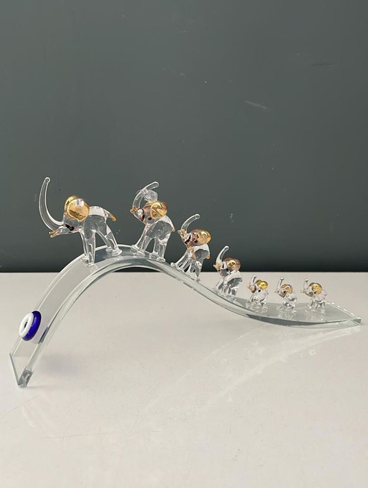 HERA KRİSTAL BÜYÜK KRİSTAL YEDİLİ FİL ALTIN